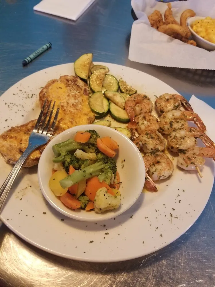 Parmesan Crusted Chicken with Shrimp